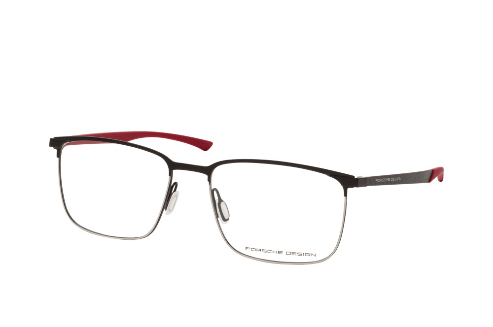 Porsche Design P8753 - A - 55 Optikai keretek Fekete,Piros Szögletes
