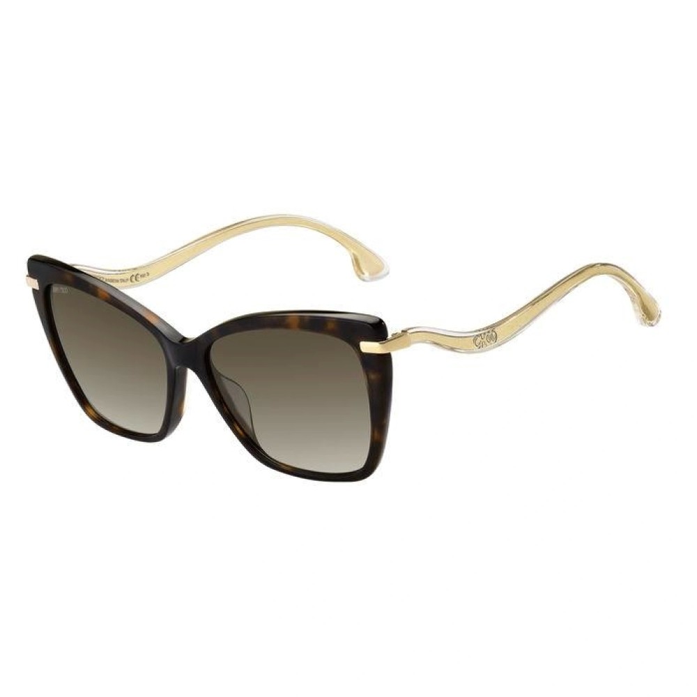 Jimmy Choo SELBY/G/S - 086HA - 57 Napszemüvegek Havana, Arany Cat Eye (Macskaszem)