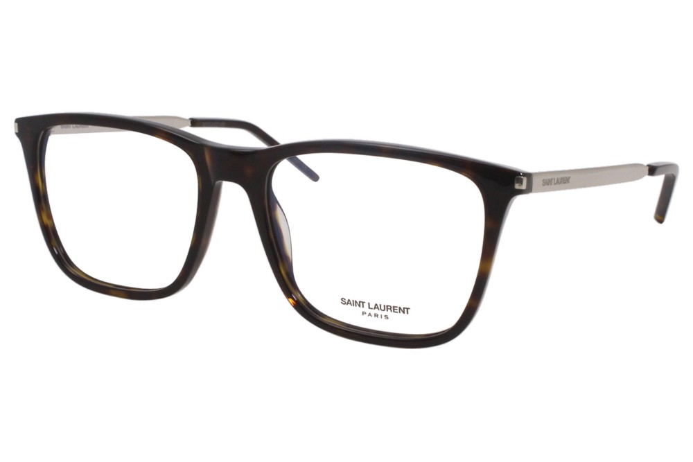 Saint Laurent SL345/F - 003 - 53 Optikai keretek Havanna, Ezüst Szögletes