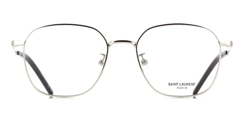 Saint Laurent SL646/F - 002 - 53 Optikai keretek Ezüst, Fekete Pillow (Lekerekített)