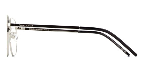 Saint Laurent SL646/F - 002 - 53 Optikai keretek Ezüst, Fekete Pillow (Lekerekített)