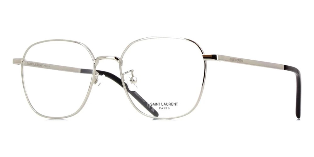 Saint Laurent SL646/F - 002 - 53 Optikai keretek Ezüst, Fekete Pillow (Lekerekített)