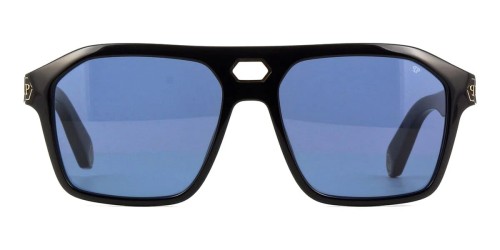 Philipp Plein SPP072 BRAVE SHADES - 0700 - 57 Napszemüvegek Fekete Pilóta (Aviator)