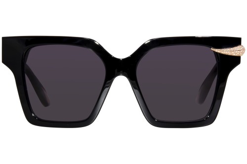 Roberto Cavalli SRC002S - 700Y - 54 Napszemüvegek Fekete, Arany Szögletes