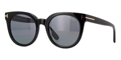 Tom Ford FT1109 MOIRA ECO - 01D - 53 - POLARIZÁLT LENCSÉKKEL Napszemüvegek Fekete Kerek