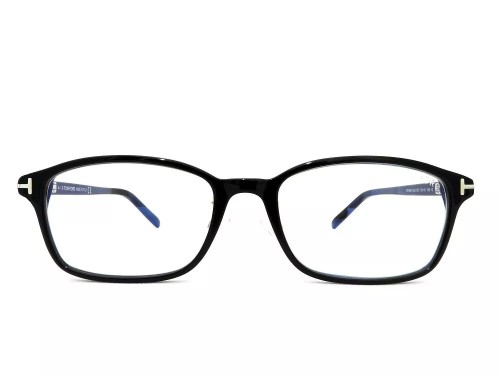 Tom Ford TF5647-D-B - 001 - 53 - KÉK-IBOLYA FÉNYT SZŰRŐ LENCSÉKKEL Optikai keretek Fekete Szögletes