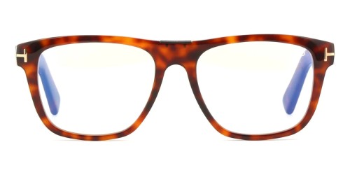 Tom Ford TF5902-B ECO - 054 - 54 - KÉK-IBOLYA FÉNYT SZŰRŐ LENCSÉKKEL Optikai keretek Havanna Szögletes
