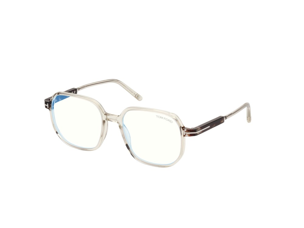 Tom Ford TF5911-B ECO - 093 - 53 - KÉK-IBOLYA FÉNYT SZŰRŐ LENCSÉKKEL Optikai keretek Átlátszó, Barna Szögletes