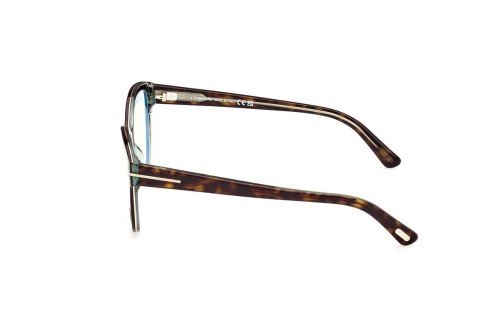 Tom Ford TF5954-B - 055 - 54 - KÉK-IBOLYA FÉNYT SZŰRŐ LENCSÉKKEL Optikai keretek Havanna Cat Eye (Macskaszem)