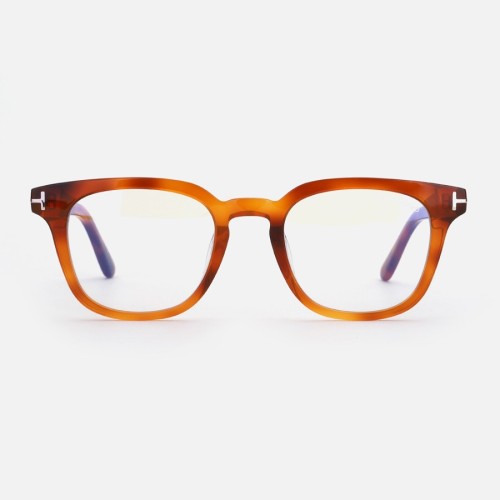 Tom Ford TF5999-K-B - 053 - 49 - KÉK-IBOLYA FÉNYT SZŰRŐ LENCSÉKKEL Optikai keretek Havanna Szögletes