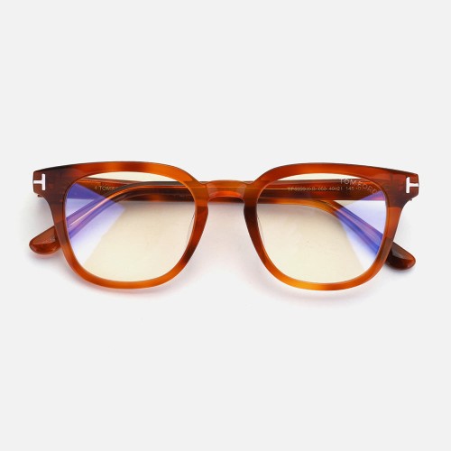 Tom Ford TF5999-K-B - 053 - 49 - KÉK-IBOLYA FÉNYT SZŰRŐ LENCSÉKKEL Optikai keretek Havanna Szögletes