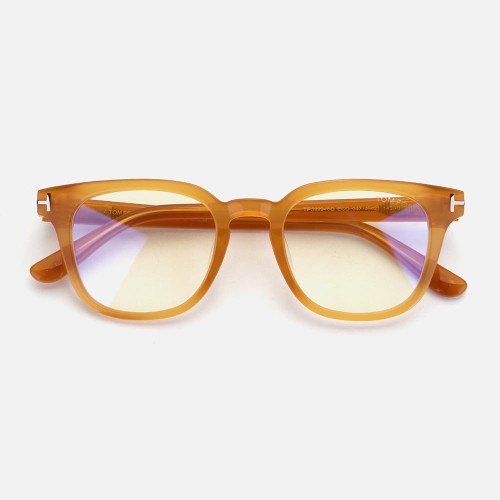 Tom Ford TF5999-K-B ECO 49 - 047 - 49 - KÉK-IBOLYA FÉNYT SZŰRŐ LENCSÉKKEL Optikai keretek Barna Szögletes