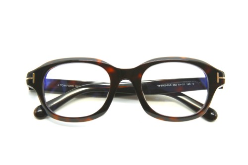 Tom Ford TF6005-D-B - 052 - 51 - KÉK-IBOLYA FÉNYT SZŰRŐ LENCSÉKKEL Optikai keretek Dark Havanna Szögletes