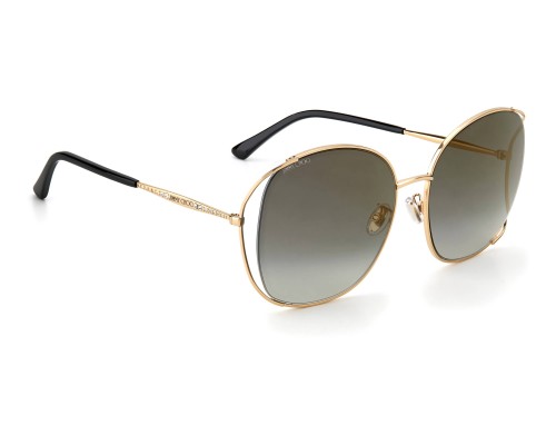Jimmy Choo TINKA/G/SK - 000FQ - 61 Napszemüvegek Arany,Fekete Pillow (Lekerekített)