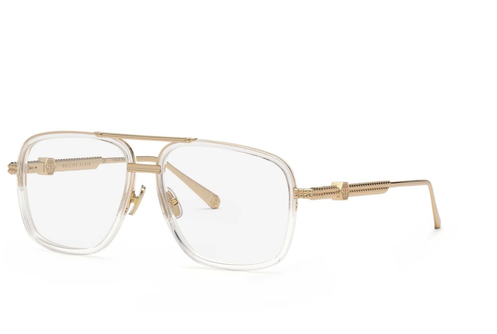 Philipp Plein VPP063 ROCK SUPERHERO - 0302 - 58 Optikai keretek Arany,Átlátszó Pilóta (Aviator)