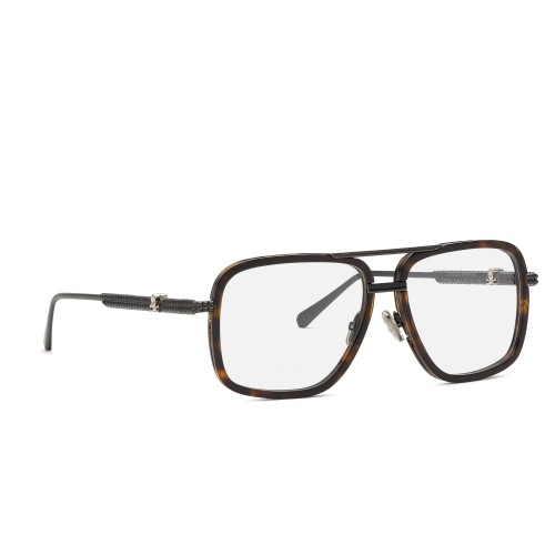 Philipp Plein VPP063V ROCK SUPERHERO - 0593 - 58 Optikai keretek Dark Havanna, Fekete Pilóta (Aviator)