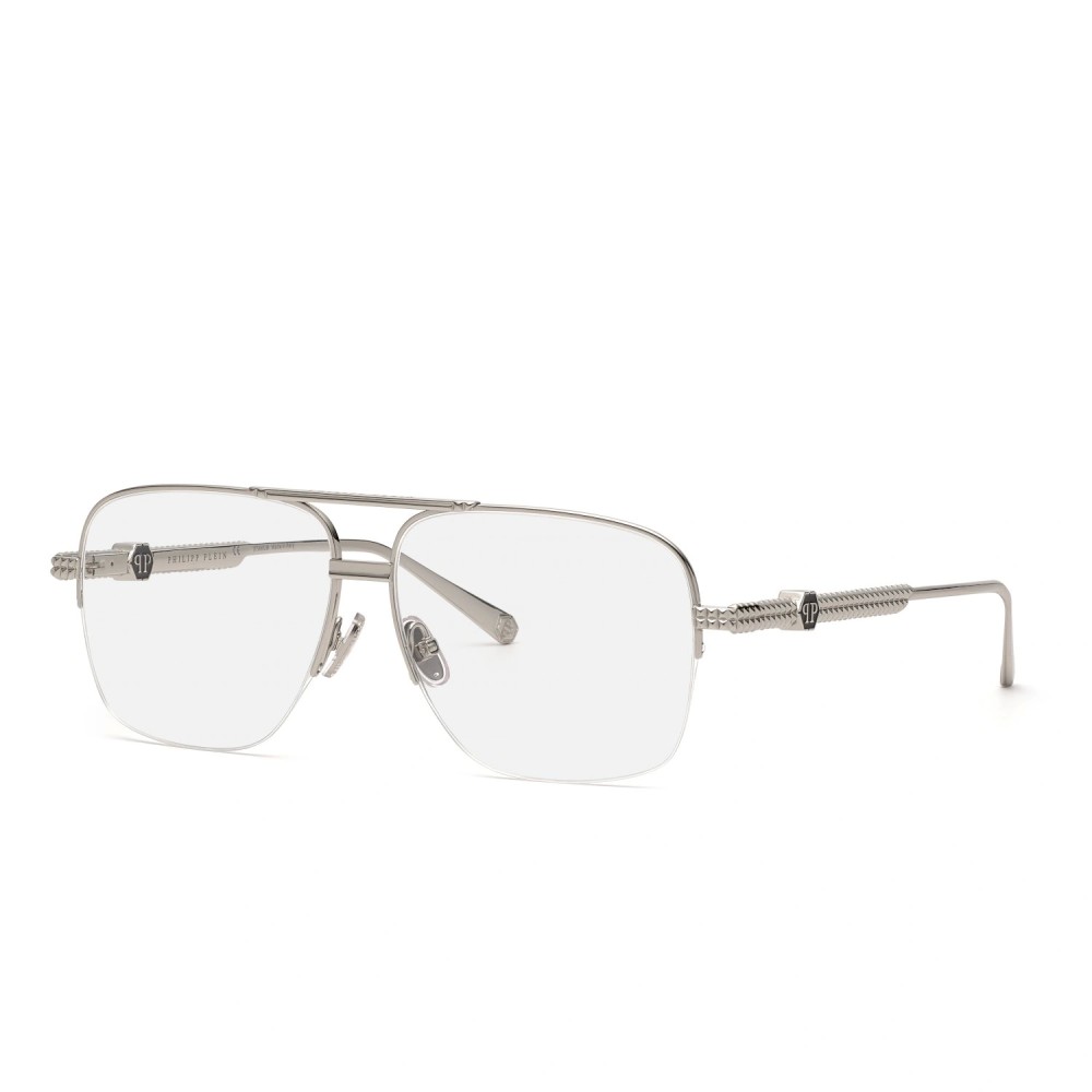 Philipp Plein VPP063W ROCK SUPERHERO - 0589 - 60 Optikai keretek Ezüst Pilóta (Aviator)