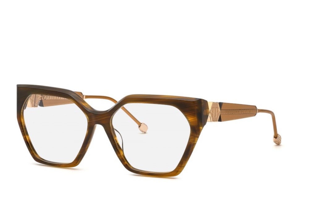 Philipp Plein VPP068S QUEEN - 03BQ - 57 Optikai keretek Havanna, Barna Cat Eye (Macskaszem)