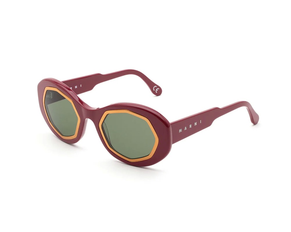 Marni XQB Mount Bromo Bordeaux - 52 Napszemüvegek Bordó Ovális