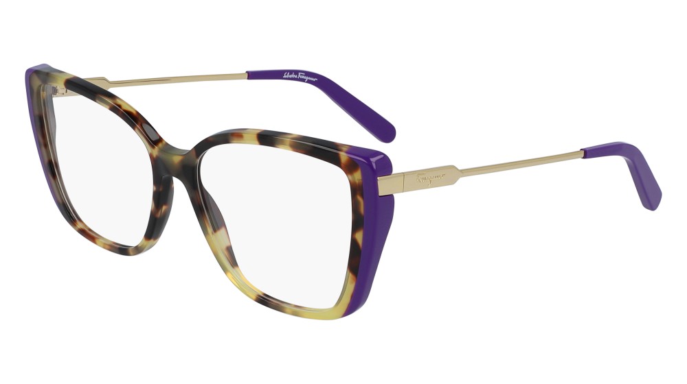 Salvatore Ferragamo SF2850 - 285 - 54 Optikai keretek Havanna, Kék, Bézs Pillow (Lekerekített)