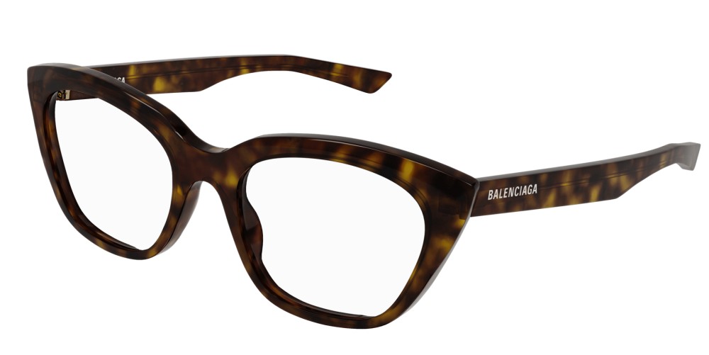Balenciaga BB0219O - 002 - 51 Optikai keretek Havana Cat Eye (Macskaszem)