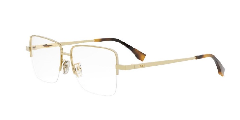 Fendi FE50107F - 030 - 53 Optikai keretek Arany, Havanna Szögletes