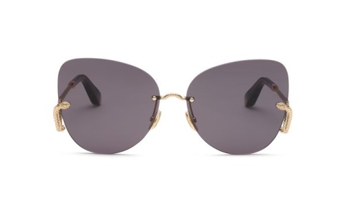 Roberto Cavalli SRC062 - 0300 - 64 Napszemüvegek Arany, Fekete Cat Eye (Macskaszem)