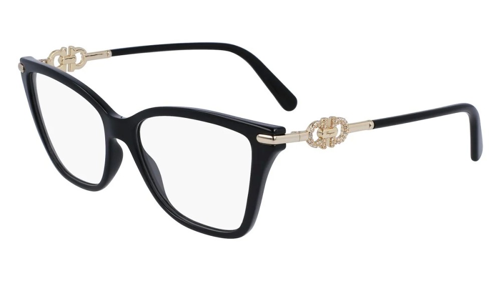 Salvatore Ferragamo SF2949R - 001 - 54 Optikai keretek Arany, Fekete Pillow (Lekerekített)