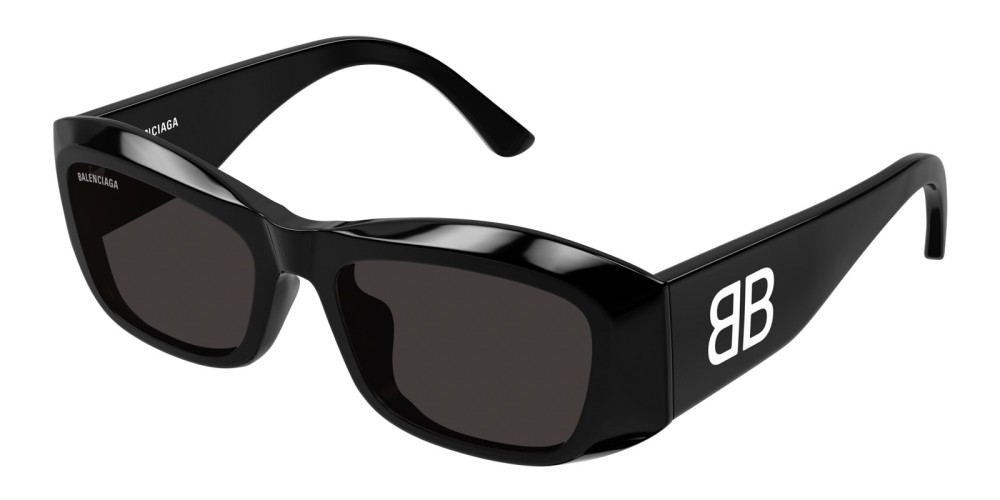 Balenciaga BB0397SA - 001 - 54 Napszemüvegek Fekete Szögletes