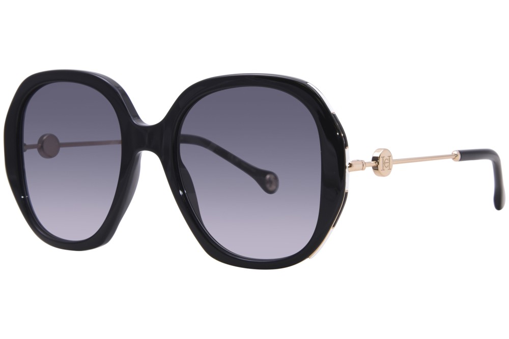 Carolina Herrera CH0019/S - 8079O - 54 Napszemüvegek Fekete,Arany Ovális