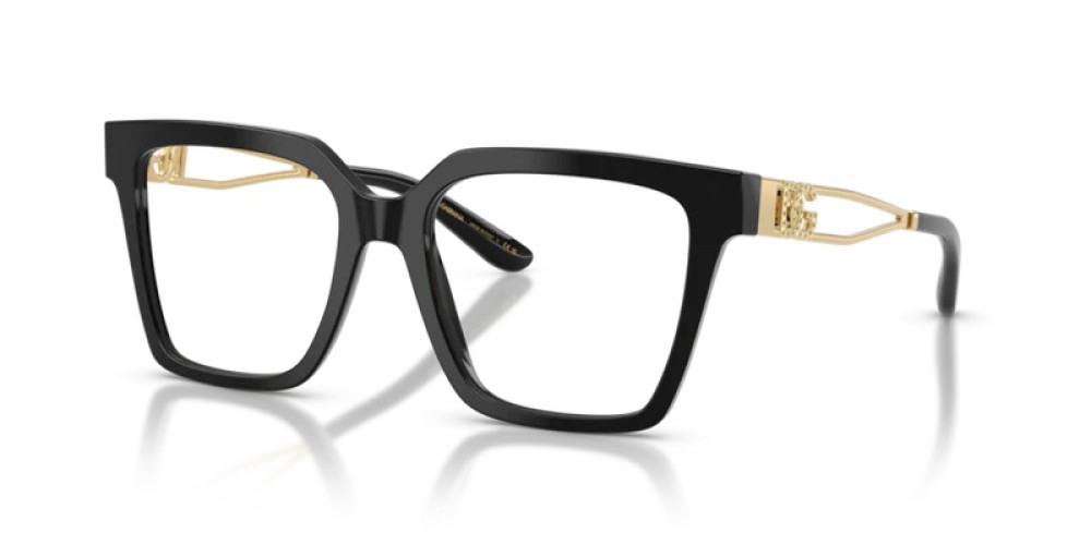 DOLCE & GABBANA DG3376B - ​3355 - ​53 Optikai keretek Fekete,Arany Szögletes