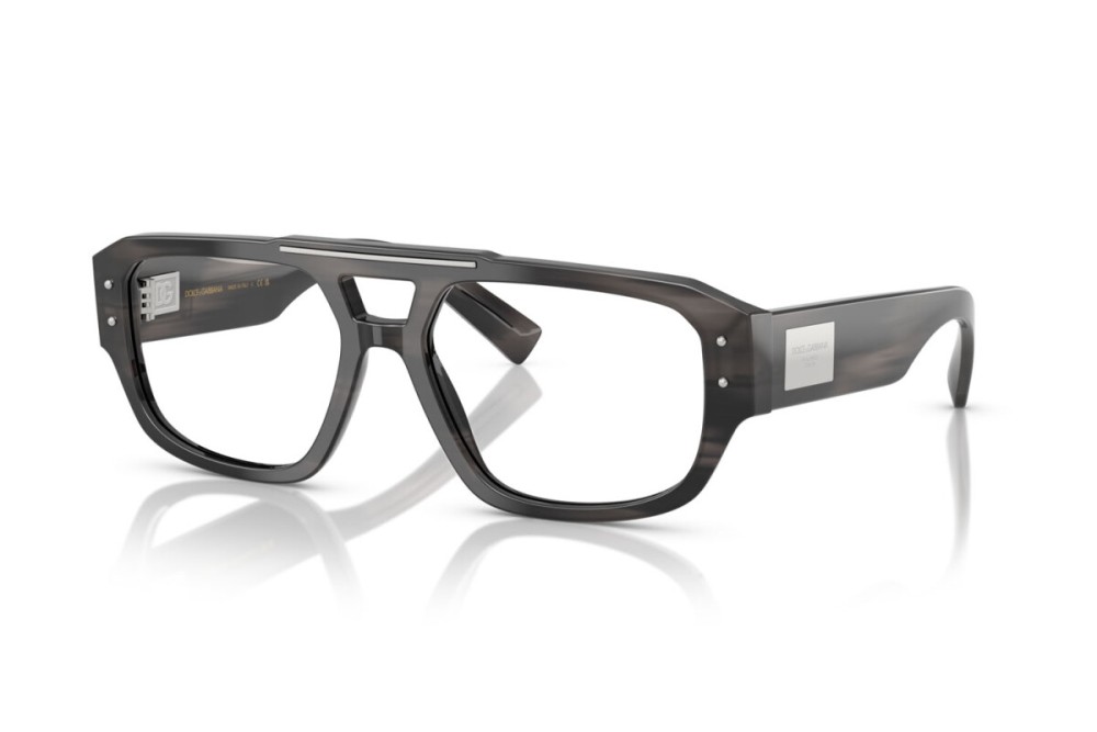 DOLCE & GABBANA DG3406 - ​3440 - ​56 Optikai keretek Fekete,Szürke,Mintás Pilóta (Aviator)