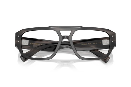 DOLCE & GABBANA DG3406 - ​3440 - ​56 Optikai keretek Fekete,Szürke,Mintás Pilóta (Aviator)