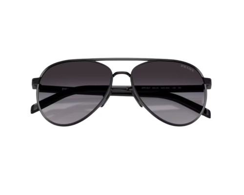 PRADA PR B57S - ​AAV90A - ​59 Napszemüvegek Fekete, arany Pilóta (Aviator)