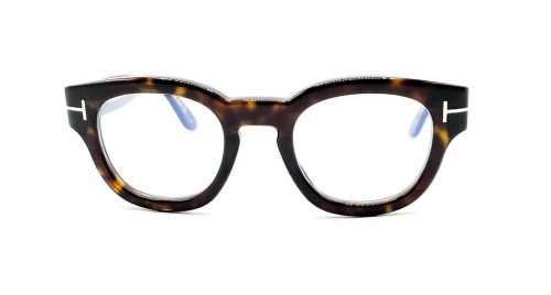 Tom Ford TF6028-B ICON COLLECTION - 052 - 49 - KÉK-IBOLYA FÉNYT SZŰRŐ LENCSÉKKEL Optikai keretek Dark Havanna Pillow (Lekerekített)