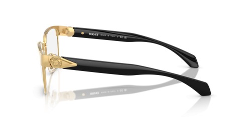 VERSACE VE1306 - ​1002 - ​57 Optikai keretek Arany,Fekete Szögletes