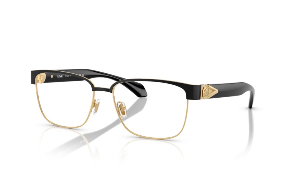 VERSACE VE1306 - ​1436 - ​57 Optikai keretek Arany,Fekete Szögletes