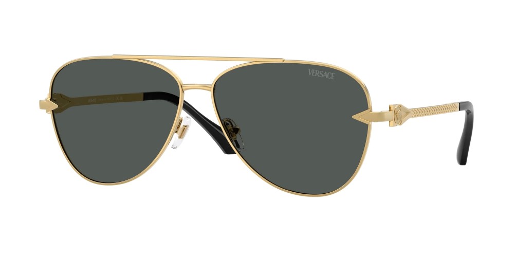 VERSACE VE2283 - ​100287 - ​61 Napszemüvegek Arany, Fekete Pilóta (Aviator)