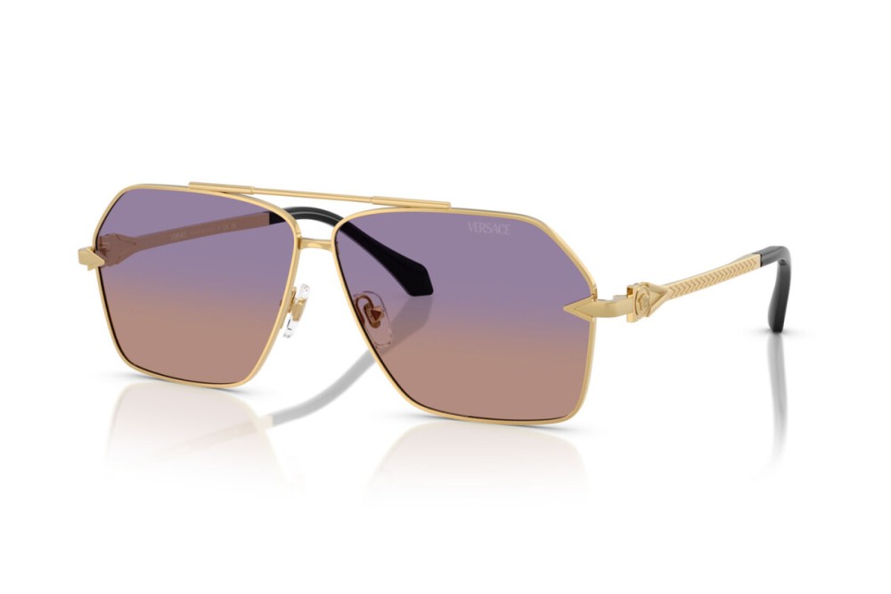 VERSACE VE2284 - ​1002EL - ​63 Napszemüvegek Arany, Fekete Pilóta (Aviator)