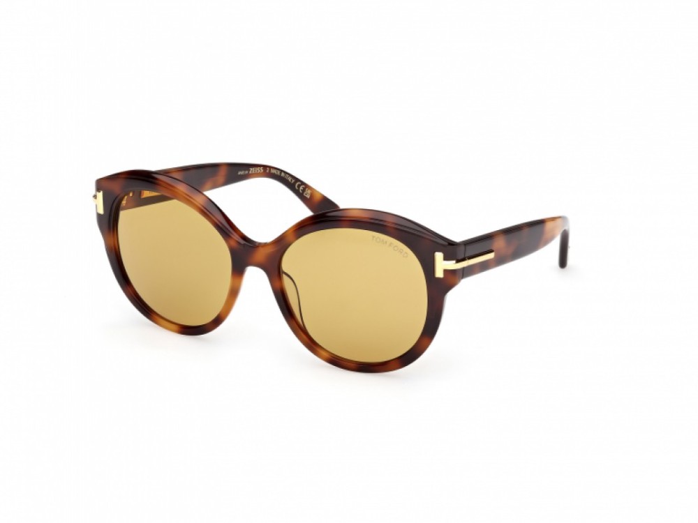 Tom Ford FT1251 ICON COLLECTION - 53E - 57 Napszemüvegek Havanna Pillow (Lekerekített)