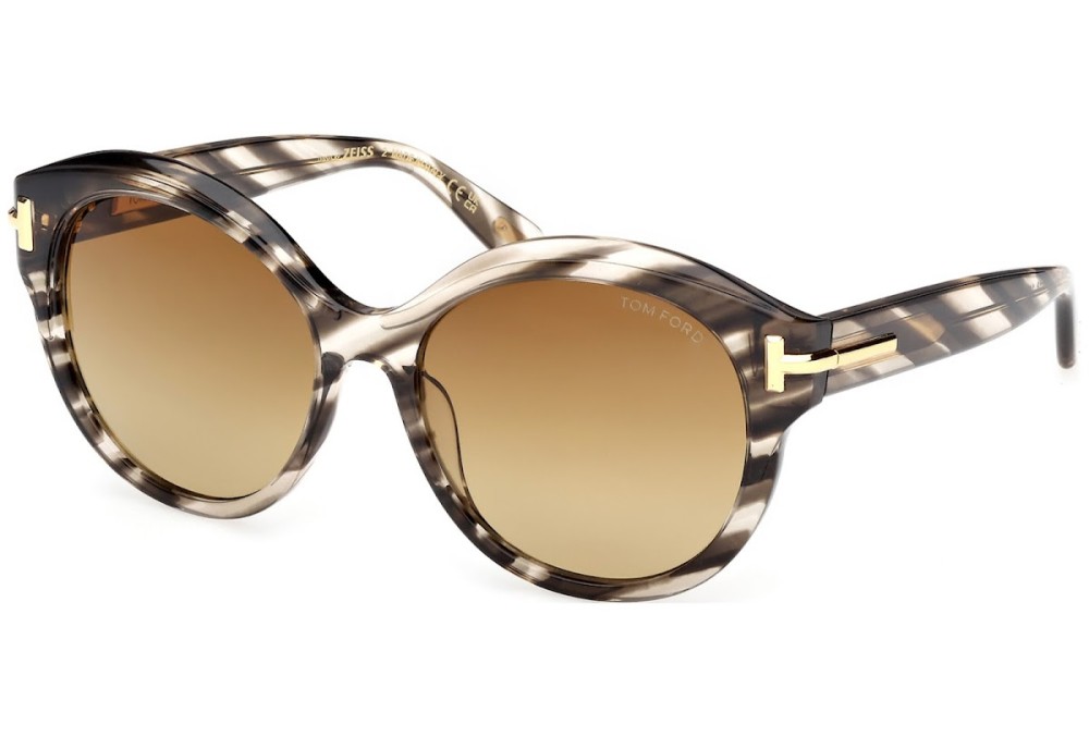 Tom Ford FT1251 ICON COLLECTION - 55F - 57 Napszemüvegek Havanna Pillow (Lekerekített)