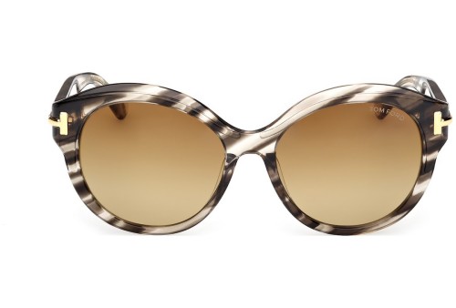 Tom Ford FT1251 ICON COLLECTION - 55F - 57 Napszemüvegek Havanna Pillow (Lekerekített)