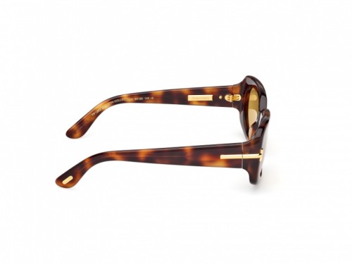 Tom Ford FT1253 ICON COLLECTION - 53E - 54 Napszemüvegek Havanna Szögletes