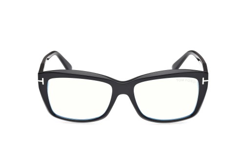 Tom Ford TF6065-B ECO - 001 - 55 - KÉK-IBOLYA FÉNYT SZŰRŐ LENCSÉKKEL Optikai keretek Fekete Szögletes