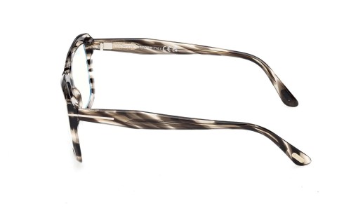 Tom Ford TF6065-B - 056 - 55 - KÉK-IBOLYA FÉNYT SZŰRŐ LENCSÉKKEL Optikai keretek Havanna Szögletes