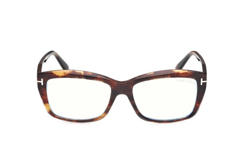 Tom Ford TF6065-B - 055 - 55 - KÉK-IBOLYA FÉNYT SZŰRŐ LENCSÉKKEL Optikai keretek Havanna Szögletes