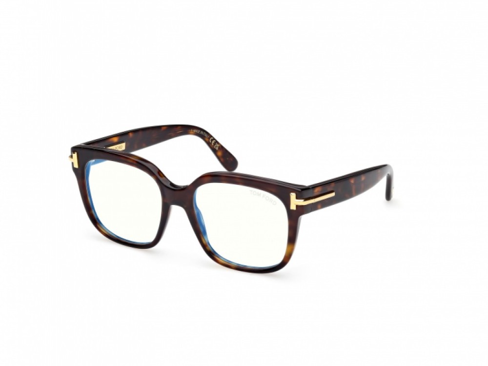 Tom Ford TF6030-B ICON COLLECTION - 052 - 53 - KÉK-IBOLYA FÉNYT SZŰRŐ LENCSÉKKEL Optikai keretek Havanna Szögletes