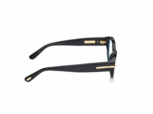 Tom Ford TF6031-B ICON COLLECTION - 001 - 53 - KÉK-IBOLYA FÉNYT SZŰRŐ LENCSÉKKEL Optikai keretek Fekete Cat Eye (Macskaszem)