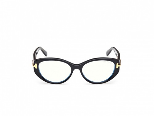 Tom Ford TF6031-B ICON COLLECTION - 001 - 53 - KÉK-IBOLYA FÉNYT SZŰRŐ LENCSÉKKEL Optikai keretek Fekete Cat Eye (Macskaszem)