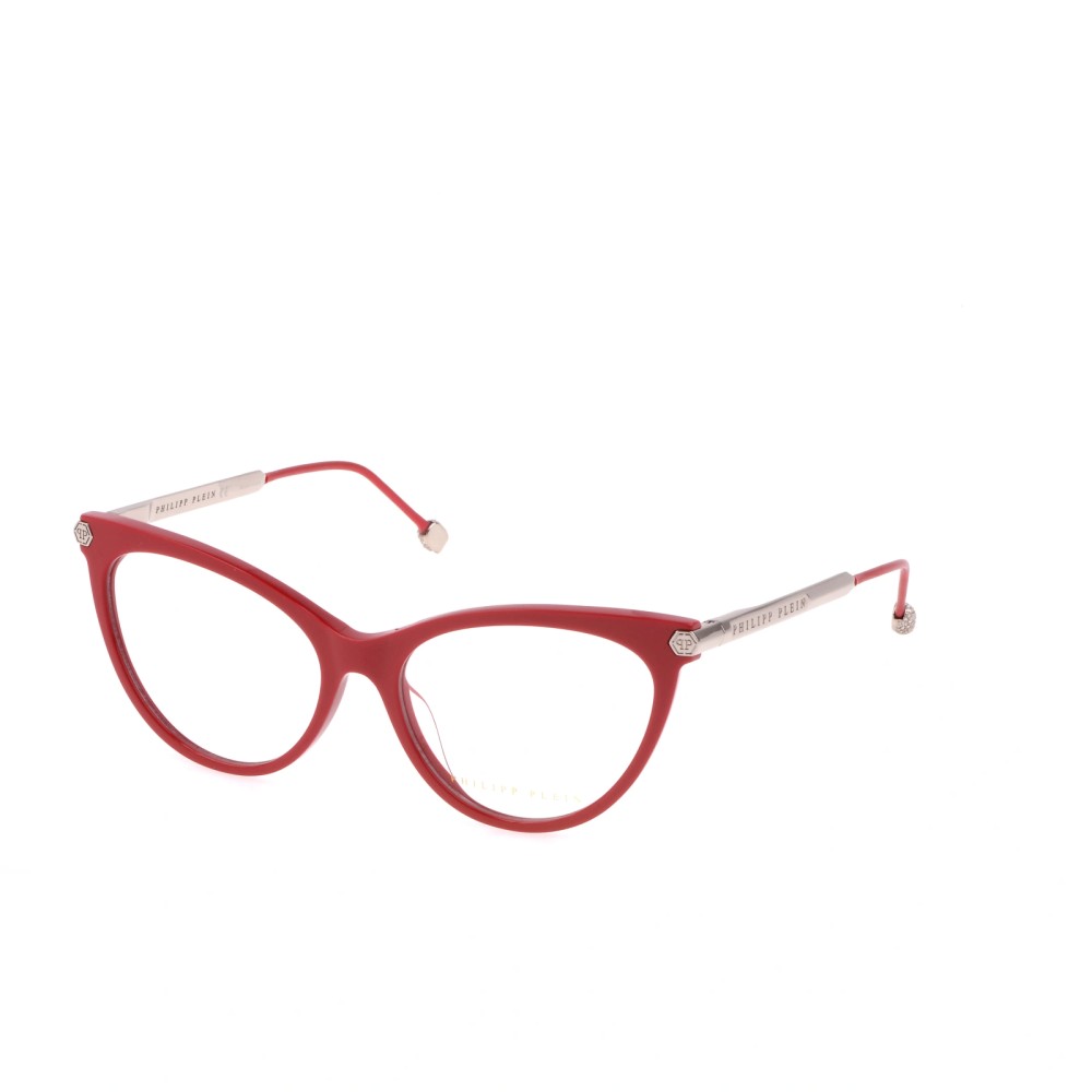 Philipp Plein VPP037S FLAWLESS - 02GH - 54 Optikai keretek Piros, Ezüst Cat Eye (Macskaszem)